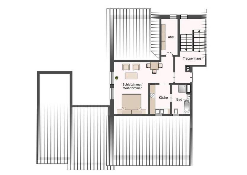 Gepflegte Dachgeschoßwohnung