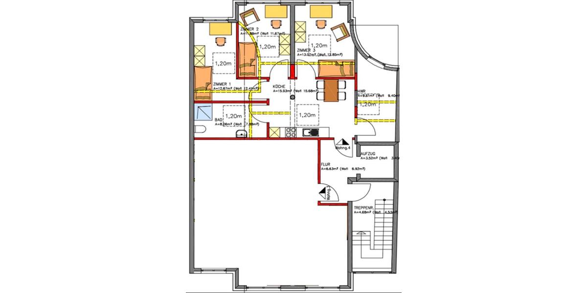 Etagenwohnung Lähden - 3 Zimmer, 70 m&sup2;, 1.050&euro; | Angebot:26665173