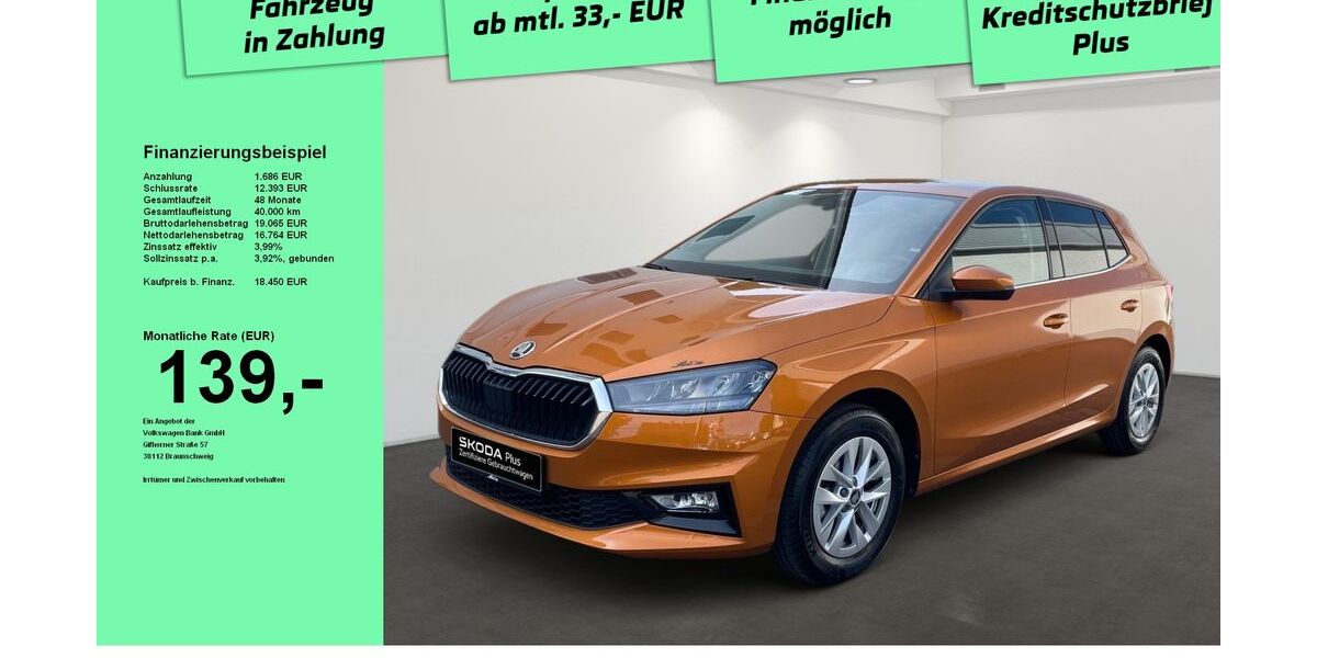 Skoda Fabia 6.600 km 18.450 &euro; Wangen im Allgäu 88239
