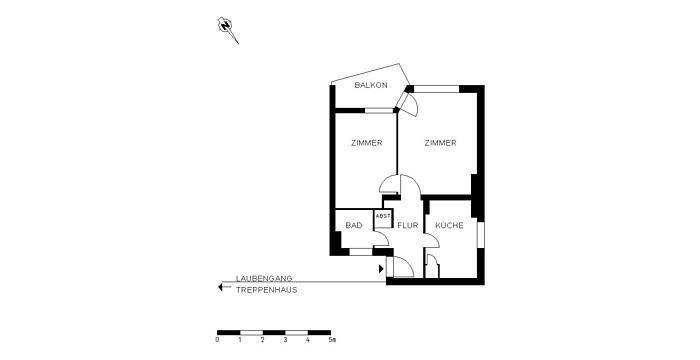 Gepflegte 2 Zimmer-Wohnung - ideal für Singles 2 zimmer