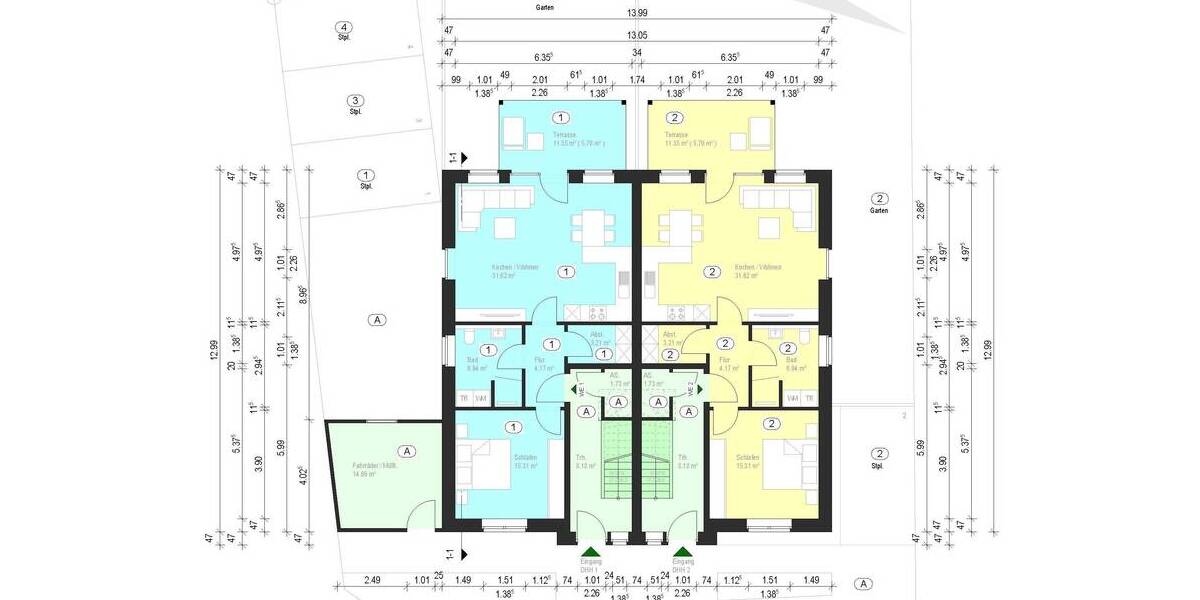Terrassenwohnung Gescher - 2 Zimmer, 67 m&sup2;, 251.000&euro; | Angebot:25707861