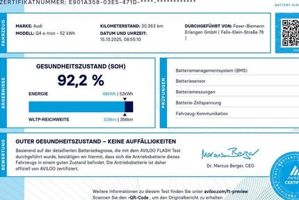 Audi Q4 e-tron 30.450 km 26.880 € Erlangen 91058