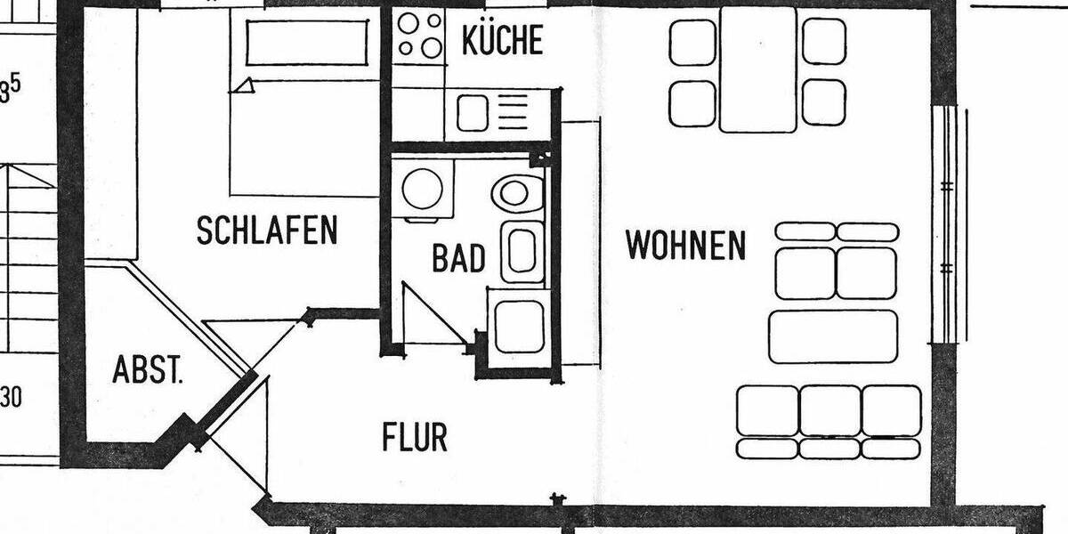 Etagenwohnung Paderborn Kernstadt - 2 Zimmer, 45 m&sup2;, 500&euro; | Angebot:26919387