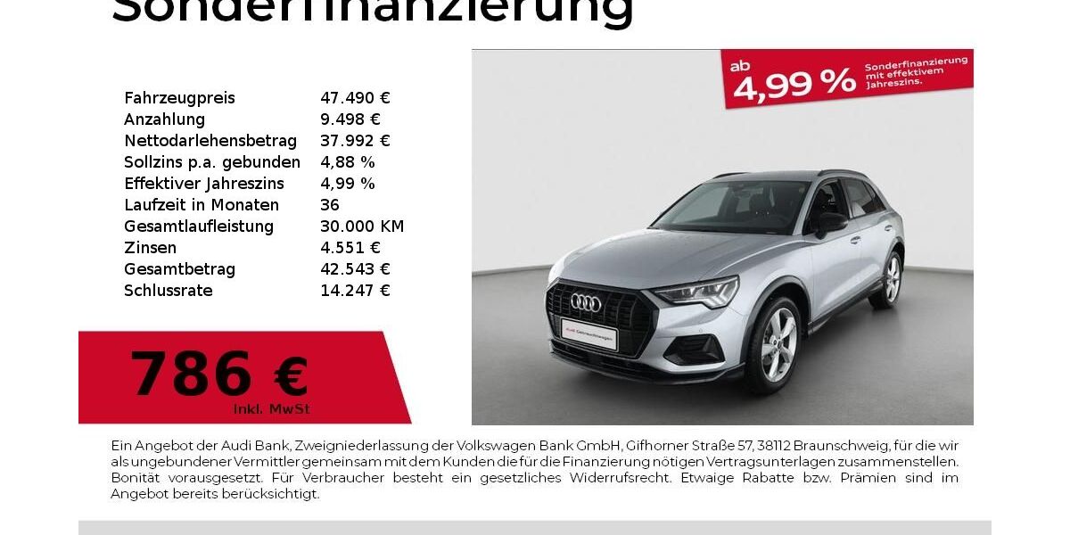 Audi Q3 3.321 km 47.490 &euro; Nürnberg 90441