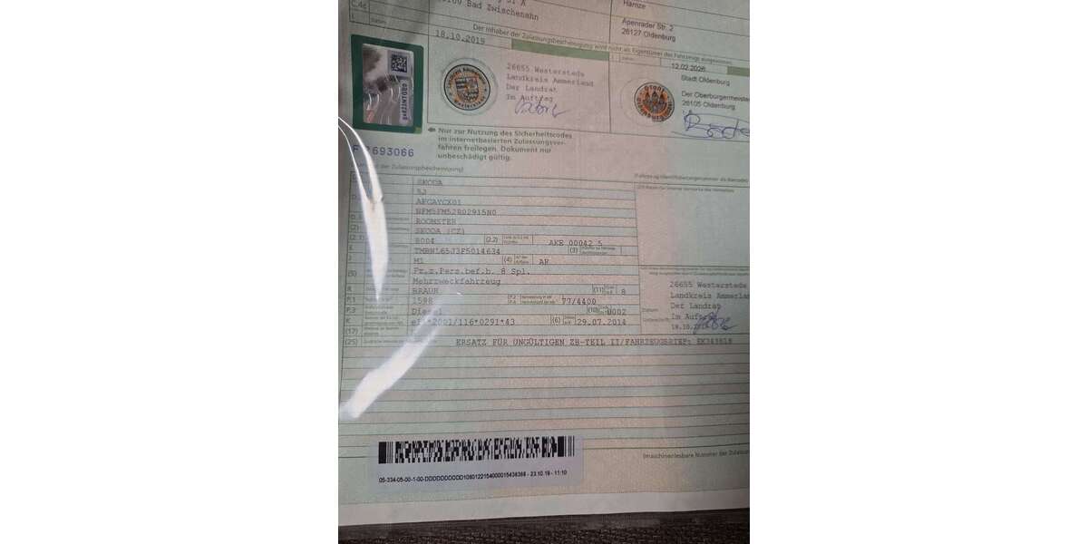 Skoda Roomster 180.000 km 4.850 &euro; Bürgerfelde (Oldenburg) 26127