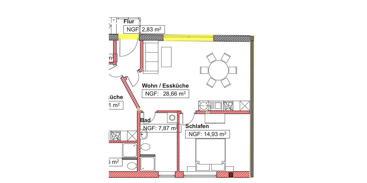 Etagenwohnung Murg - 2 Zimmer, 52 m&sup2;, 540&euro; | Angebot:26043785