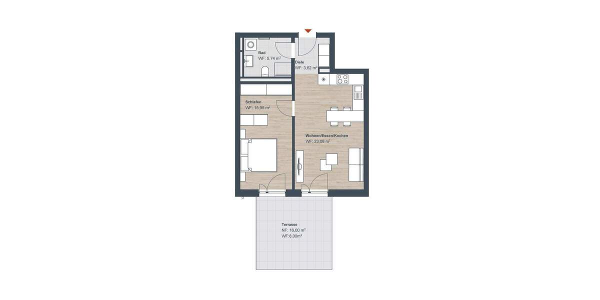 Etagenwohnung Röthenbach an der Pegnitz Röthenbach - 2 Zimmer, 56 m&sup2;, 329.923&euro; | Angebot:26258776