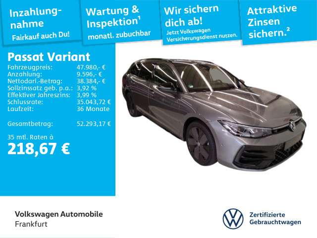 VW Passat 9.240 km 47.981 € Frankfurt 60326