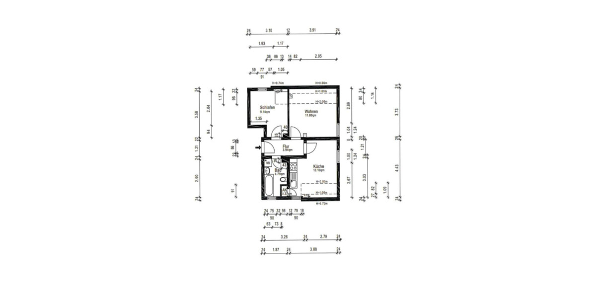 Dachgeschoßwohnung Netphen - 2 Zimmer, 42 m&sup2;, 380&euro; | Angebot:25438997