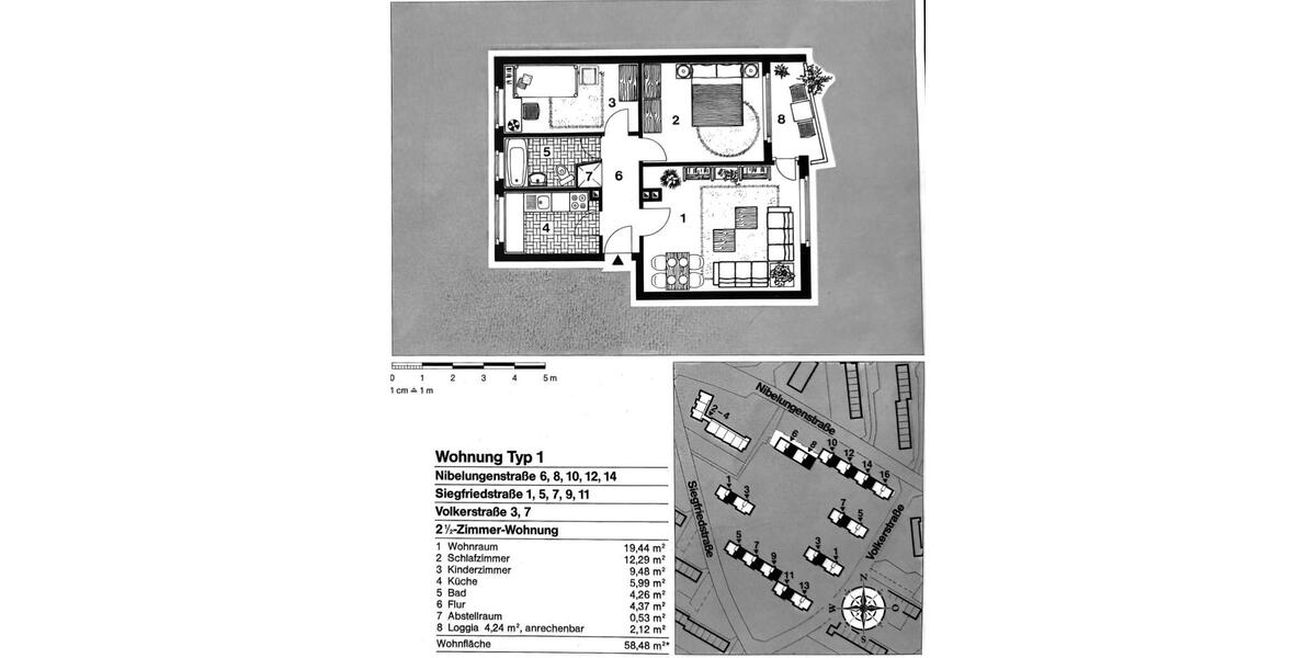 Etagenwohnung Lübeck Sankt Jürgen - 2.5 Zimmer, 59 m&sup2;, 169.000&euro; | Angebot:27191750