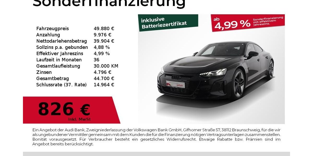 Audi e-tron GT 87.870 km 49.880 &euro; Nürnberg 90441