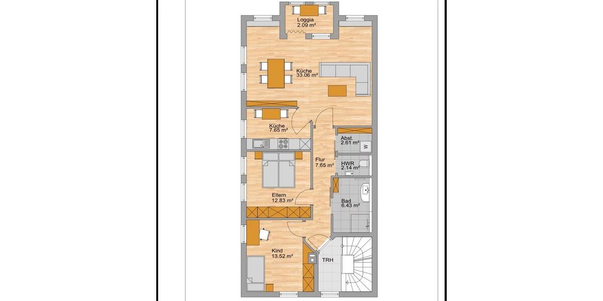 Etagenwohnung Mengen - 3.5 Zimmer, 87 m&sup2;, 260.000&euro; | Angebot:26492673