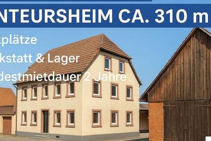 Ideal für Monteure: Großes Monteursheim mit ca. 310 m² Wohnfläche+Stellplätzen,Lager & Werkstatt!