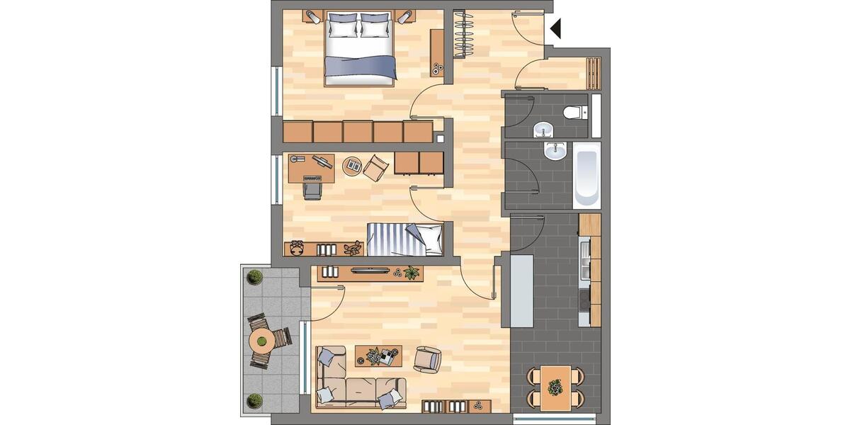Etagenwohnung Weißenthurm - 3 Zimmer, 78 m&sup2;, 769&euro; | Angebot:25919730