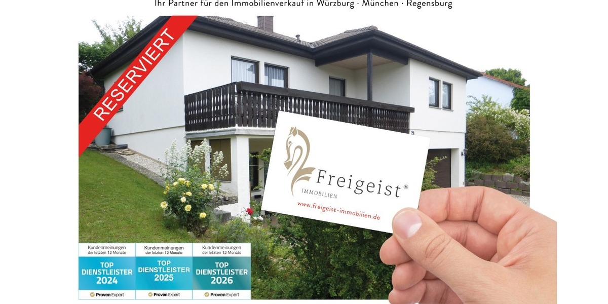 *reserviert* Wohnen mit Weitblick – schöner Bungalow mit Untergeschoss in ruhiger Feldrandlage - Bungalow Arnstein | Angebot:26200662