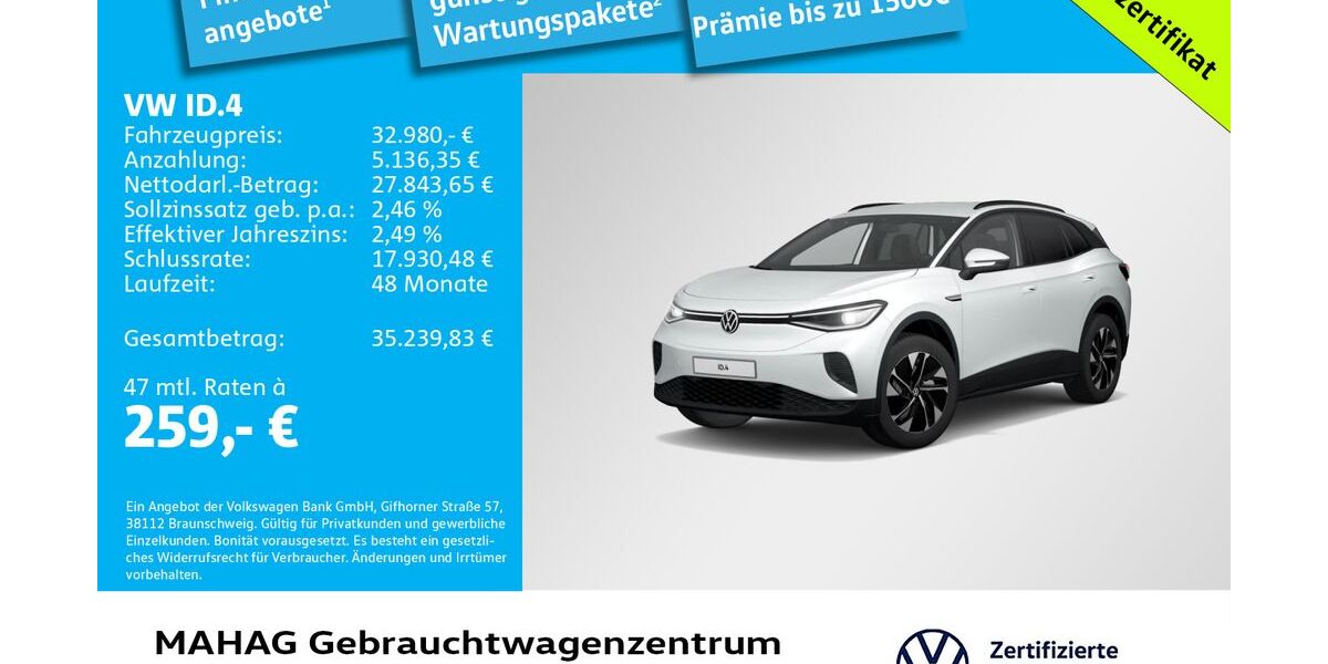 VW ID.4 37.340 km 32.980 &euro; München 80935