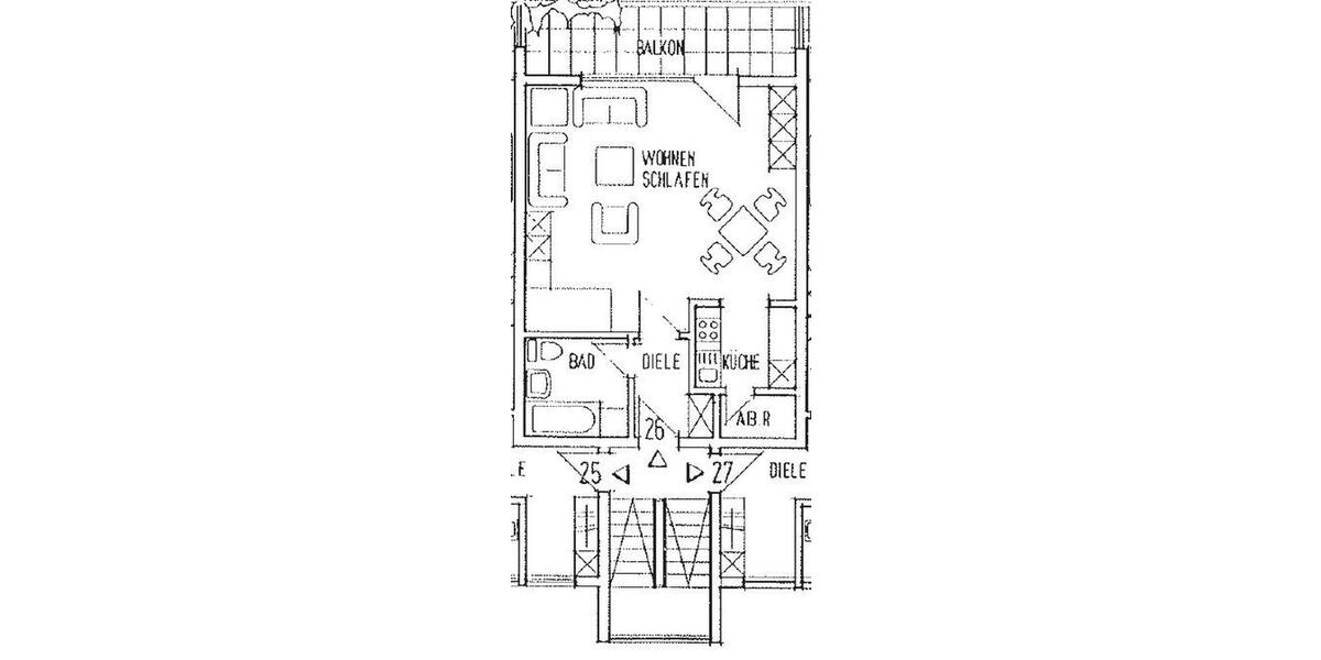 Etagenwohnung Bergisch Gladbach Alt-Frankenforst - 1 Zimmer, 48 m&sup2;, 625&euro; | Angebot:26688713