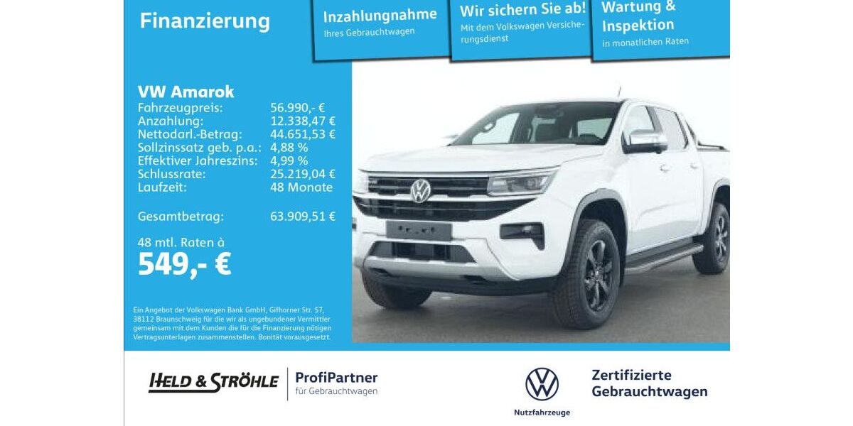 VW Amarok 11.003 km 56.990 &euro; Ulm 89079