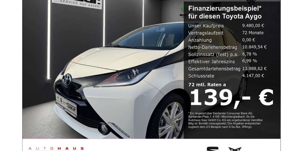 Toyota Aygo 12.420 km 9.480 € Ulm 89077