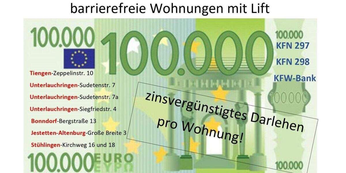 Etagenwohnung Unterlauchringen - 3 Zimmer, 95 m&sup2;, 422.750&euro; | Angebot:25696630
