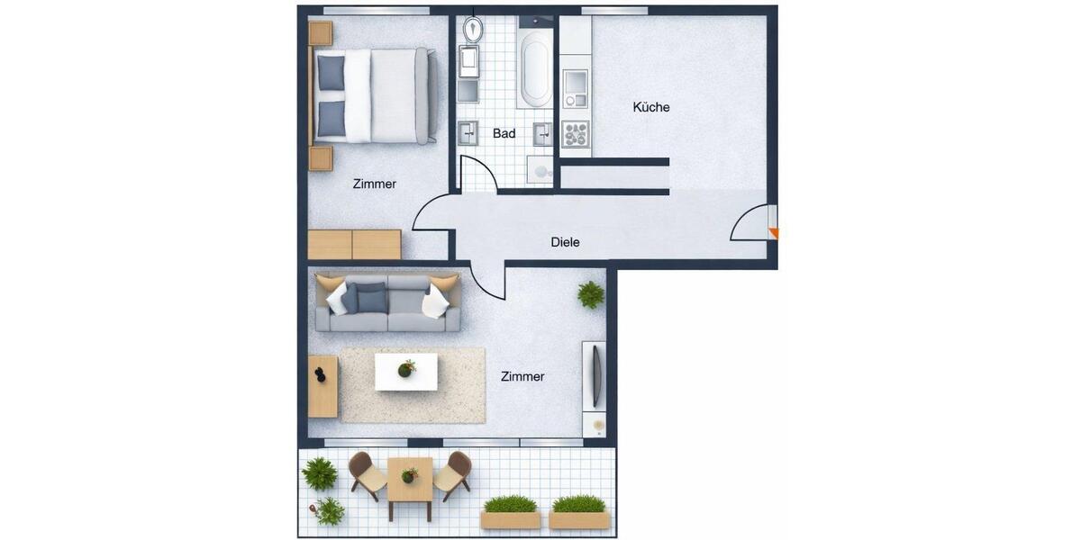 Dachgeschoßwohnung Berlin Neukölln - 2 Zimmer, 55 m&sup2;, 299.000&euro; | Angebot:26313307