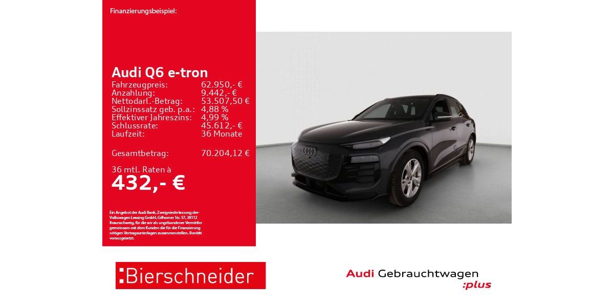 Audi Q6 e-tron 13.678 km 62.950 &euro; Aalen 73431