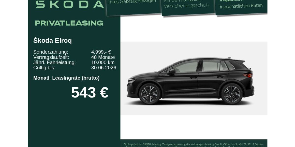 Skoda Elroq 3.500 km 52.890 &euro; Neu-Ulm 89231