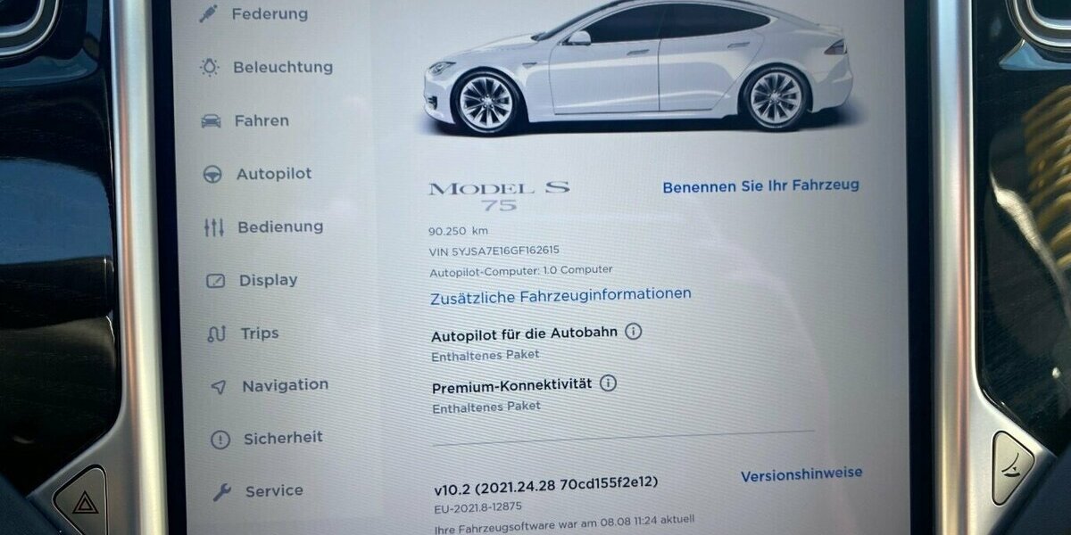 Tesla Model S 75 FreeSupercharger*CCS Adapter*Sitzh.*Aut 99.890 km 39.990 &euro; Rudolstadt 07407