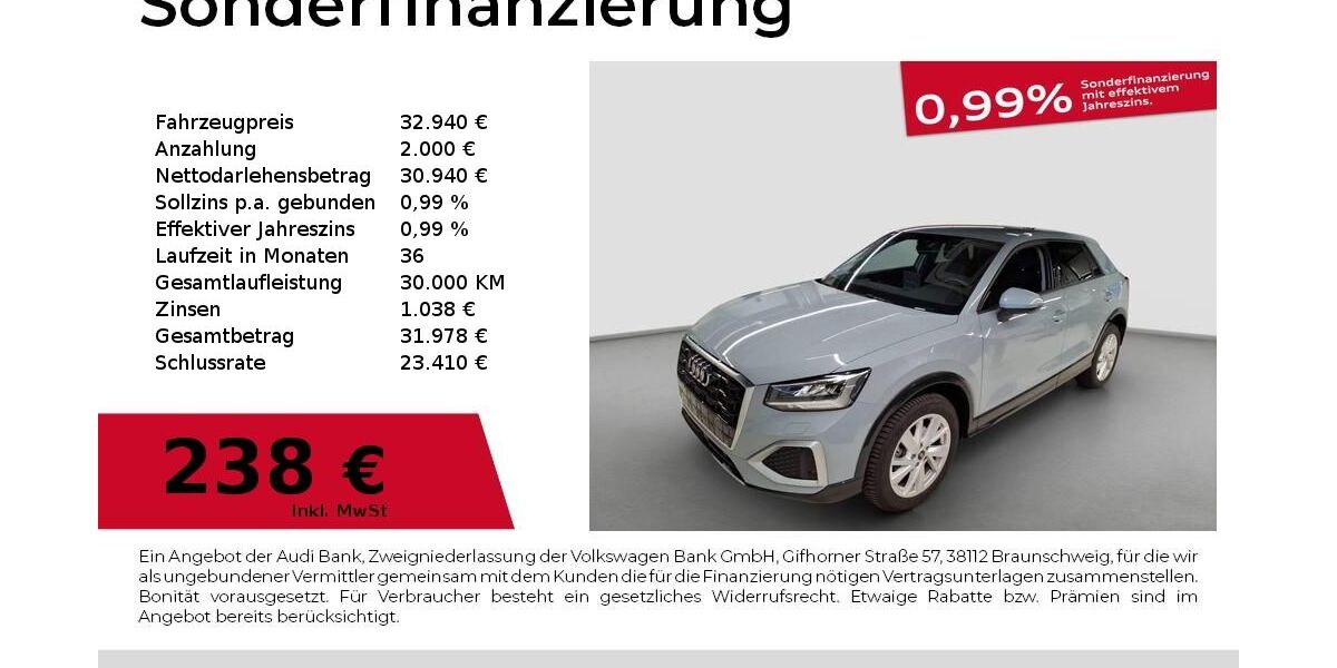 Audi Q2 3.846 km 32.940 &euro; Magdeburg 39126