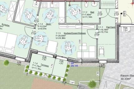 Wohnung Issum - 2 Zimmer, 70 m&sup2;, 431&euro; | Angebot:25125236