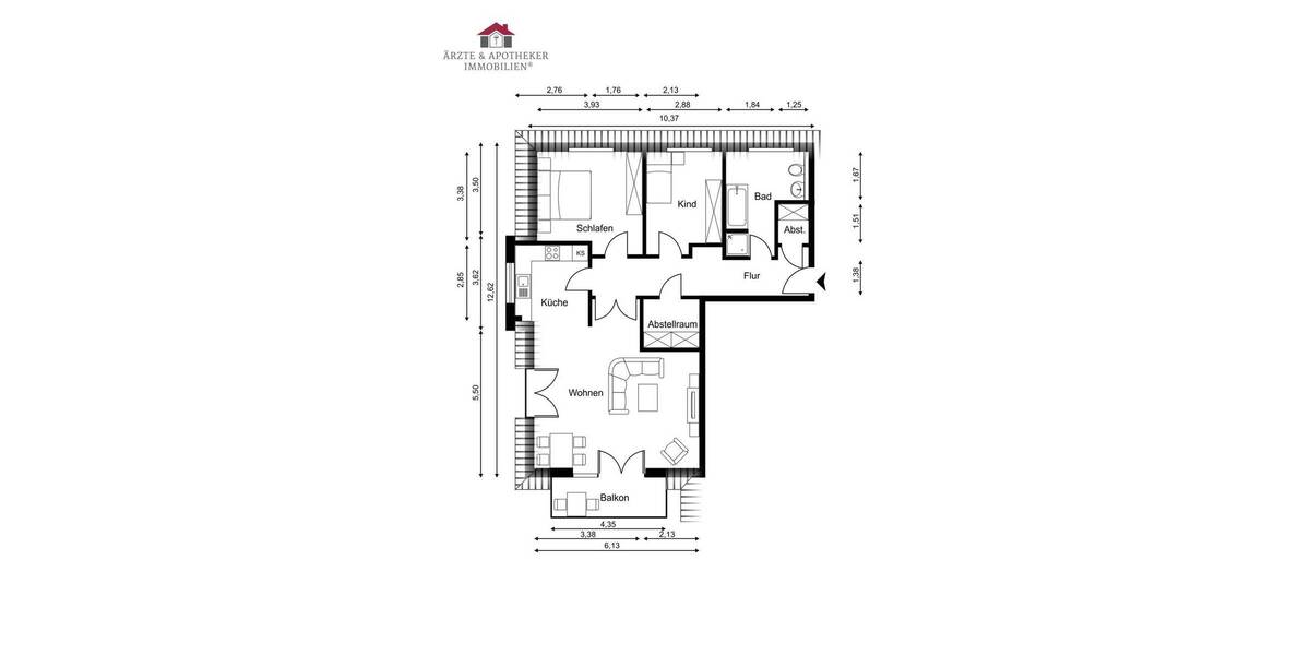 Etagenwohnung Winsen (Luhe) Winsen - 3 Zimmer, 89 m&sup2;, 299.000&euro; | Angebot:25737708