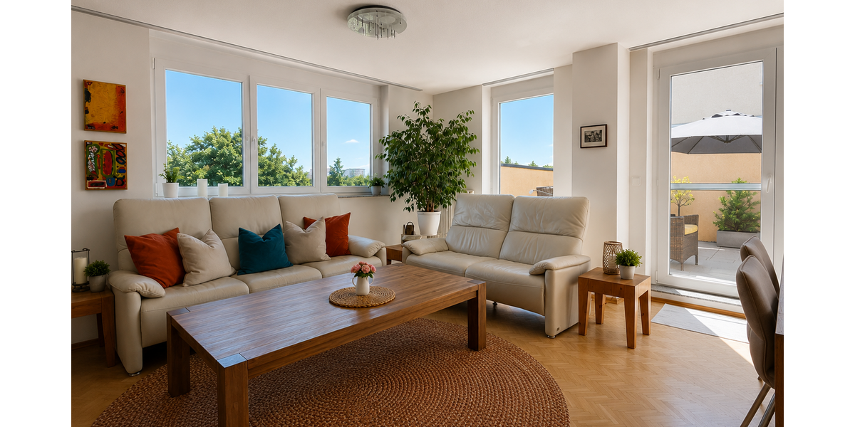 Penthouse-Feeling: 4 Zimmer Maisonette-Wohnung mit großer Dachterrasse! - 4- Heppenheim | Angebot:26934719