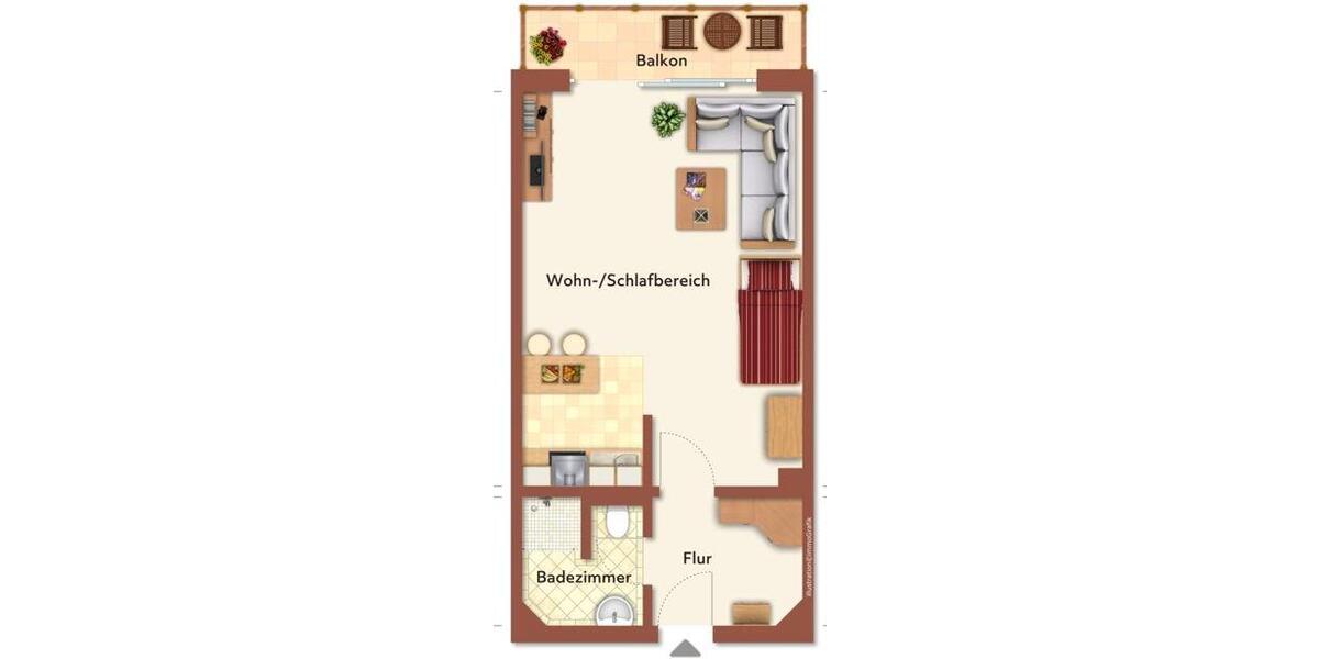Etagenwohnung Bingen am Rhein - 1 Zimmer, 38 m&sup2;, 410&euro; | Angebot:26441183