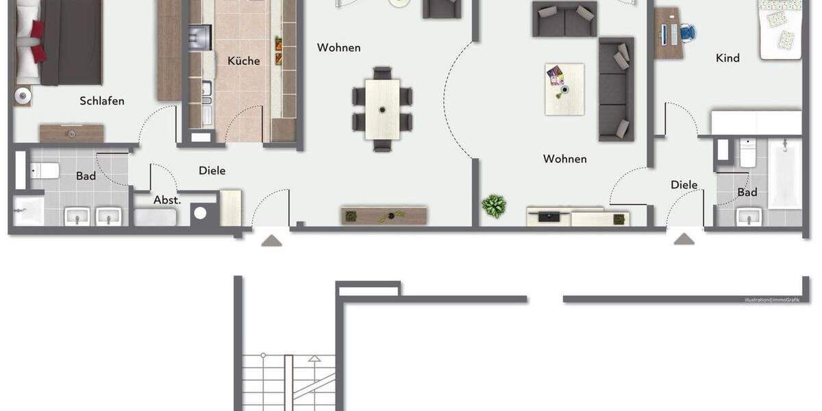 Etagenwohnung Ettlingen - 3 Zimmer, 112 m&sup2;, 420.000&euro; | Angebot:25909253