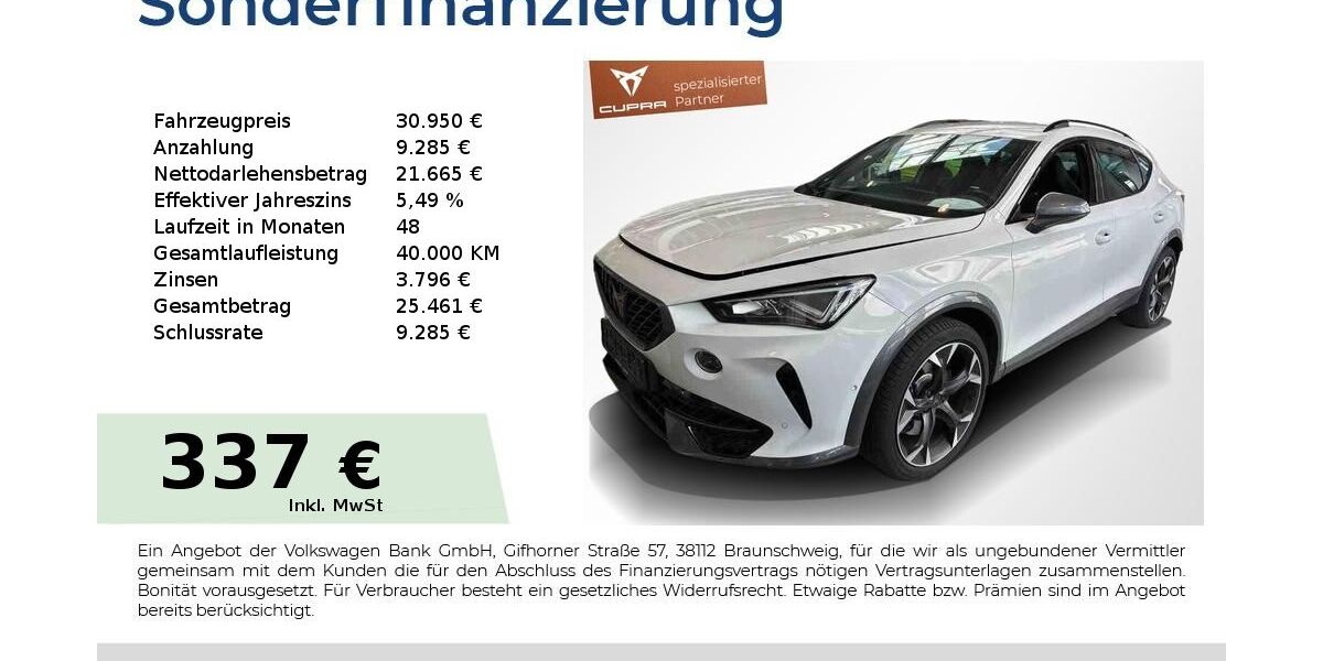 Cupra Formentor 18.750 km 30.950 &euro; Nürnberg 90441