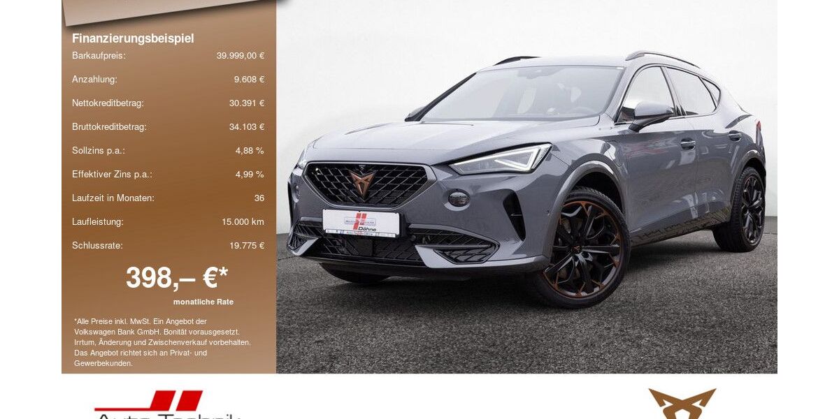 Cupra Formentor 9.662 km 36.880 &euro; Wittenberge 19322
