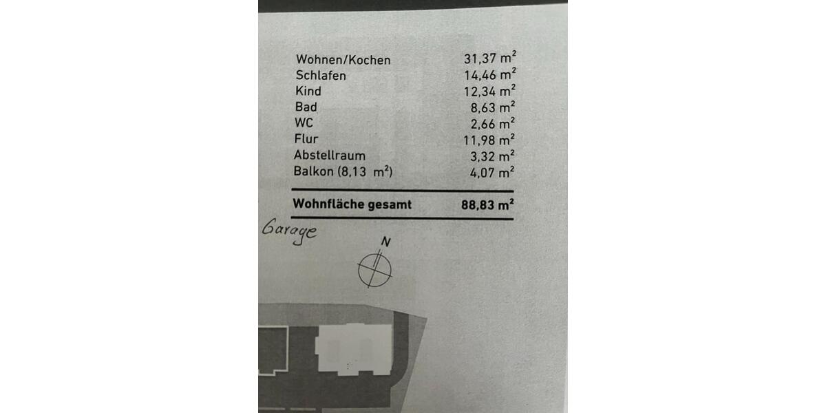 Etagenwohnung Wemding - 3 Zimmer, 89 m&sup2;, 975&euro; | Angebot:25813960