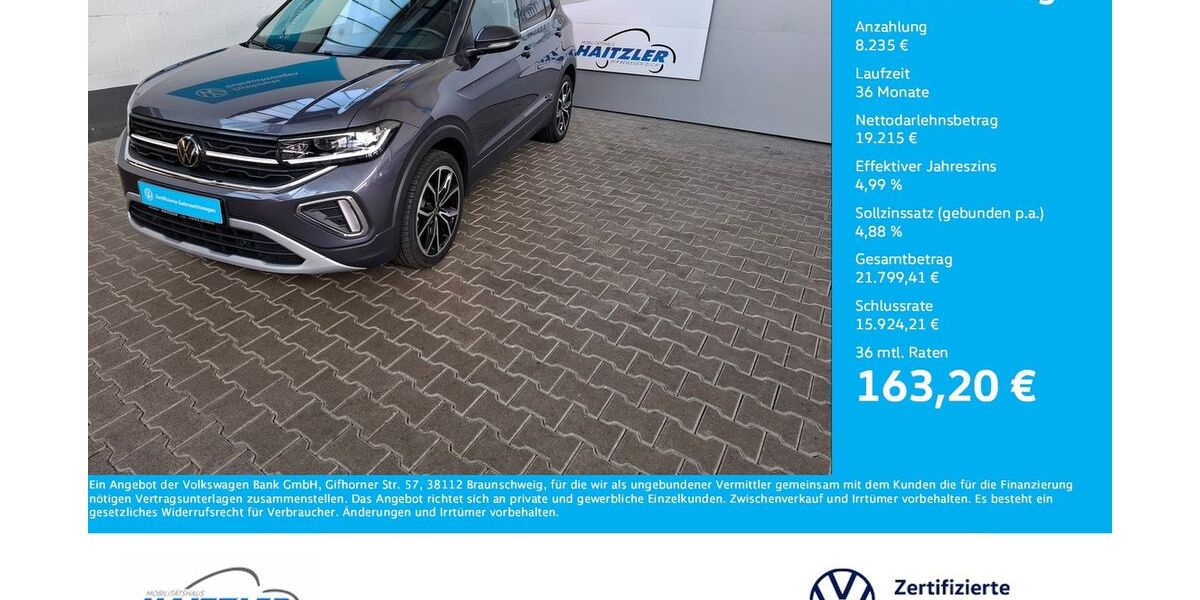 VW T-Cross 9.300 km 27.450 &euro; Gernsbach 76593