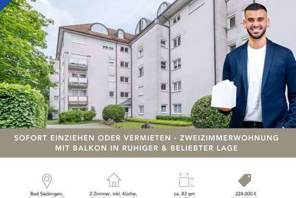 Wohnung Bad Säckingen - 2 Zimmer, 83 m&sup2;, 224.000&euro; | Angebot:26660227