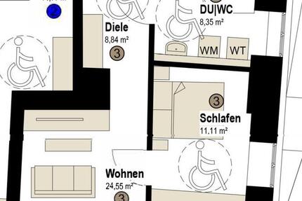 Wohnung Mengen - 2 Zimmer, 53 m&sup2;, 825&euro; | Angebot:25569311
