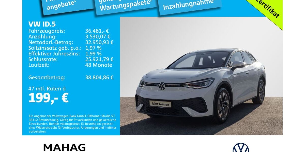 VW ID.5 11.497 km 36.481 &euro; München 81825