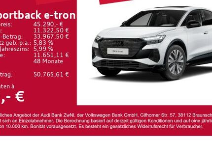 Audi Q4 e-tron 5.700 km 45.290 &euro; Gersthofen 86368