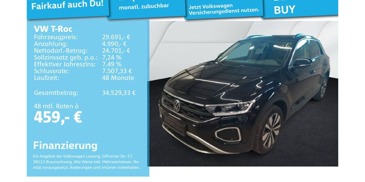 VW T-Roc 25.275 km 29.394 &euro; Mannheim 68309