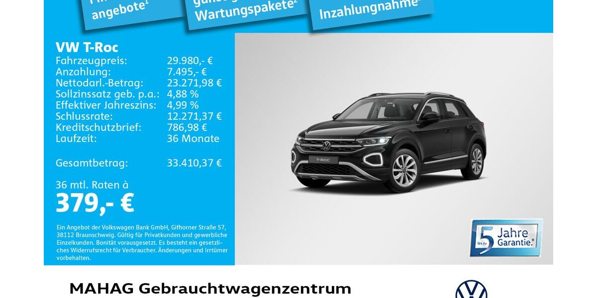 VW T-Roc 8.885 km 29.980 &euro; München 80935