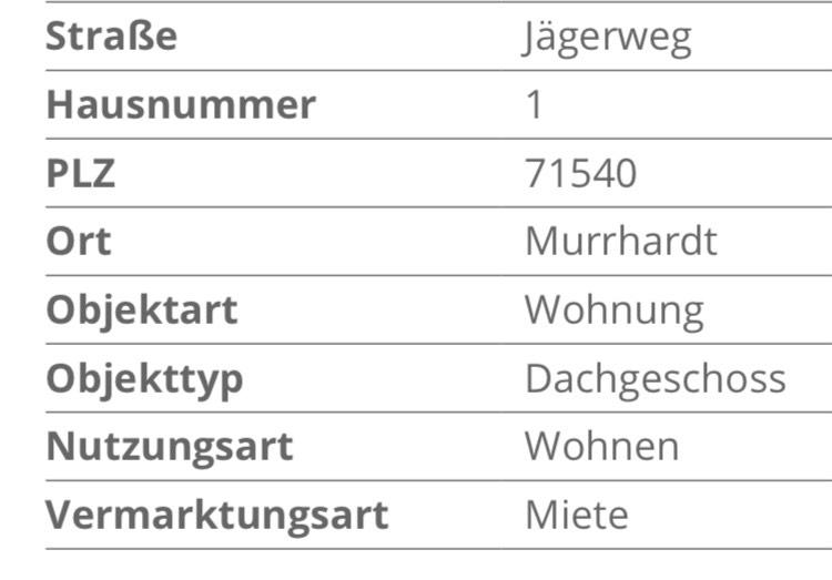 Dachgeschoßwohnung Murrhardt - 2 Zimmer, 49 m&sup2;, 750&euro; | Angebot:24511757