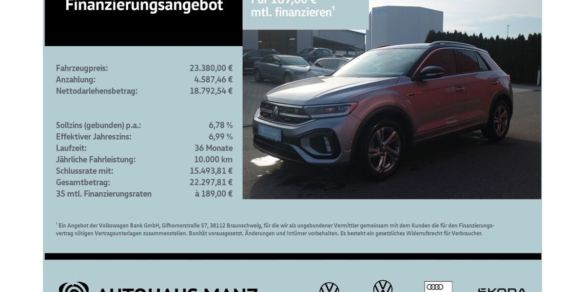 VW T-Roc 31.665 km 22.829 &euro; Schwarzenfeld 92521