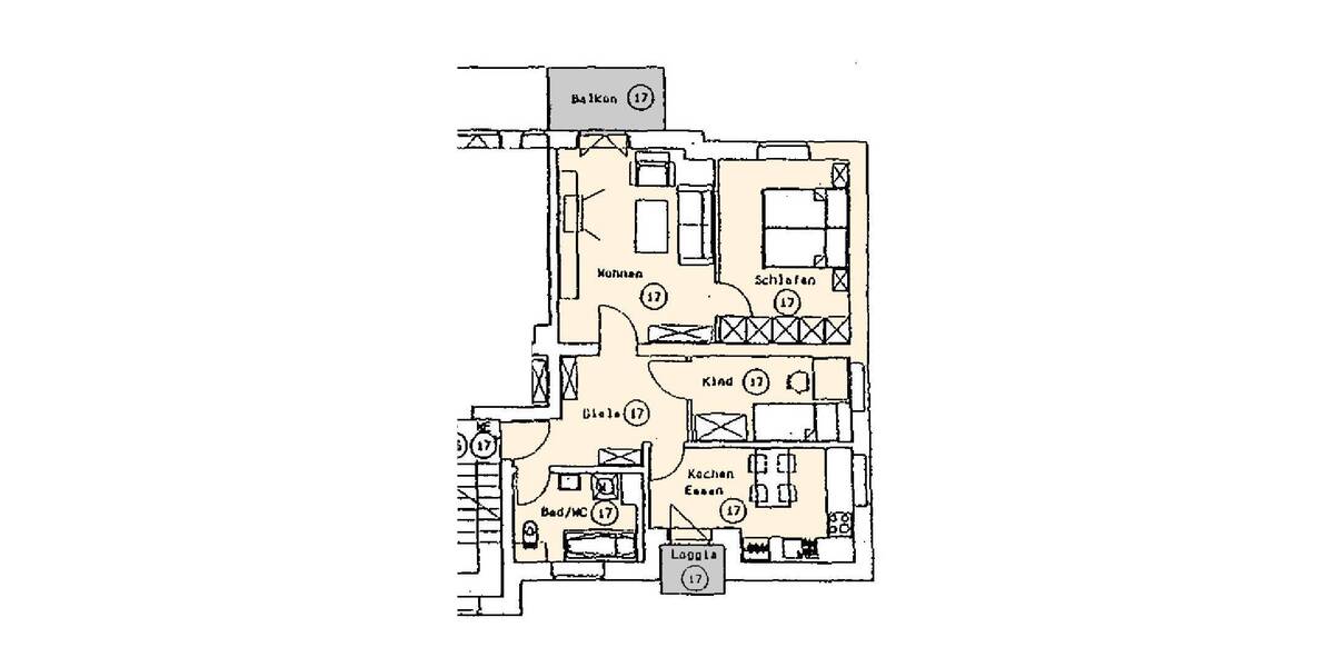 Etagenwohnung Zwickau Eckersbach - 3 Zimmer, 65 m&sup2;, 460&euro; | Angebot:26696130