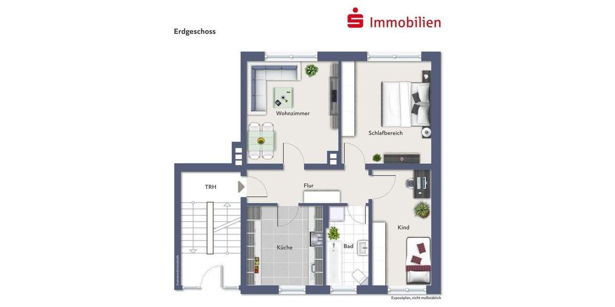 Etagenwohnung Gotha - 3 Zimmer, 64 m&sup2;, 105.000&euro; | Angebot:25211830