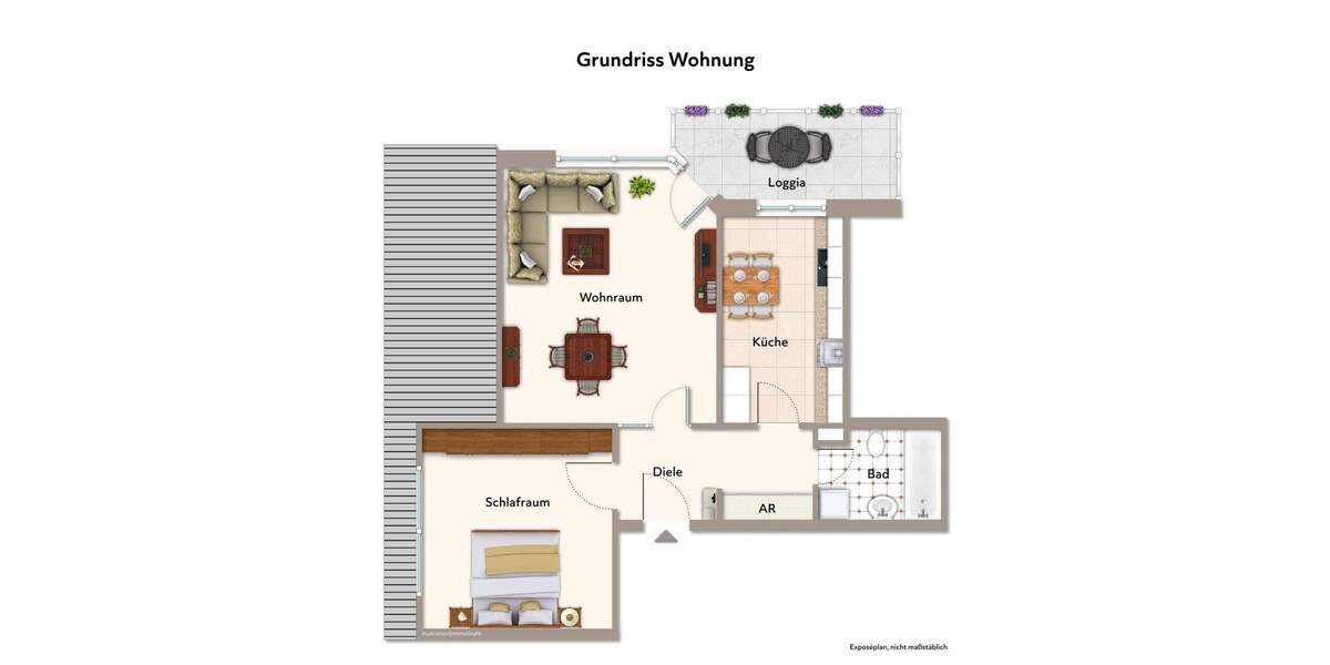 Etagenwohnung Voerde - 2 Zimmer, 64 m&sup2;, 145.000&euro; | Angebot:24485182