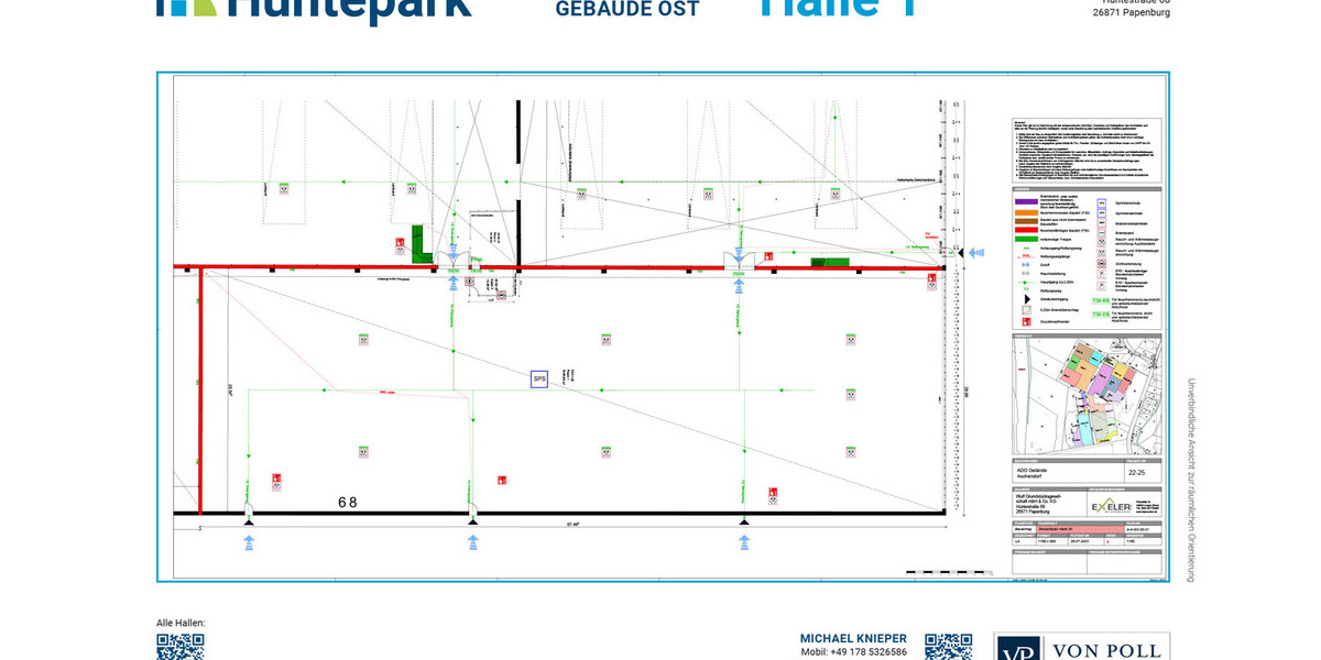 Hüntepark Halle 1 Ost: ca. 2.528 m² 5,40 m UKB LagerIndustrieGewerbe - Gewerbeobjekt Papenburg Aschendorf, Stadt Papenburg | Angebot:24477916